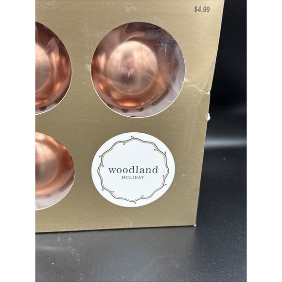 Vtg Martha Stewart Everyday Glass Christmas Ornaments Copper/gold Set of 16 - Picture 5 of 6